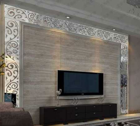 tv decoration1 انواع دکوراسیون دیوار پشت تلویزیون LCD و LED سنگ و کناف