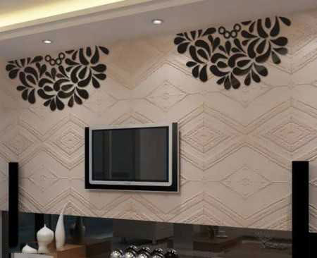 انواع دکوراسیون دیوار پشت تلویزیون LCD و LED سنگ و کناف tv decoration4 انواع دکوراسیون دیوار پشت تلویزیون LCD و LED سنگ و کناف