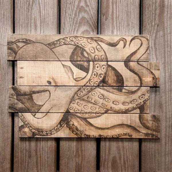 octopus oscillating panels wood art 600x600 دکوری چوبی بر روی دیوار