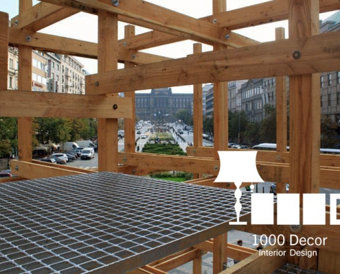 wooden structure of observation 1 495x400 مهندسی و اجرا سازه چوبی دیدبانی فرش گل 